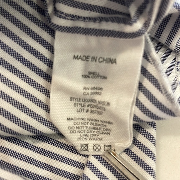 COTTON BLUE AND WHITE STRIPED TOP - Picture 6 of 6